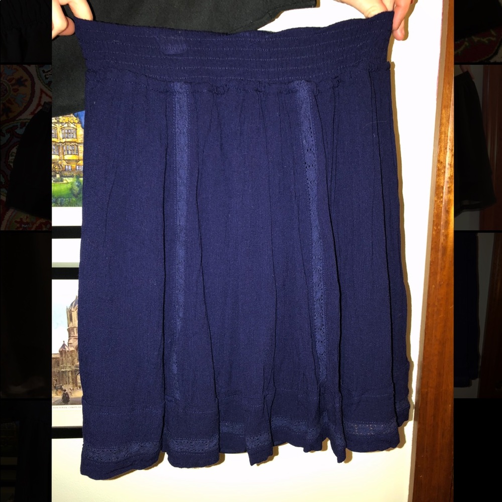 Navy blue skirt with detailing